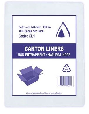 Carton Liner Huhtamki H/D CL1 (640mm x 640mm x 390mm) (Carton 500)